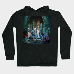 Cute little mermaid with fantasy fish Hoodie